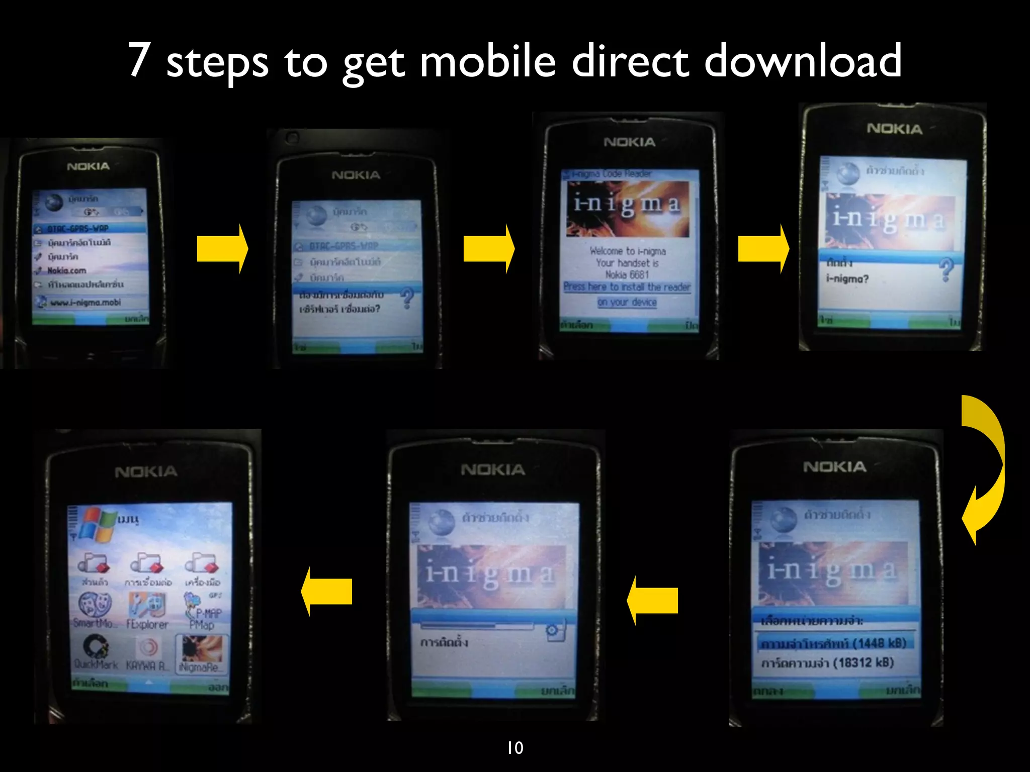 7 steps to get mobile direct download




                  10
 