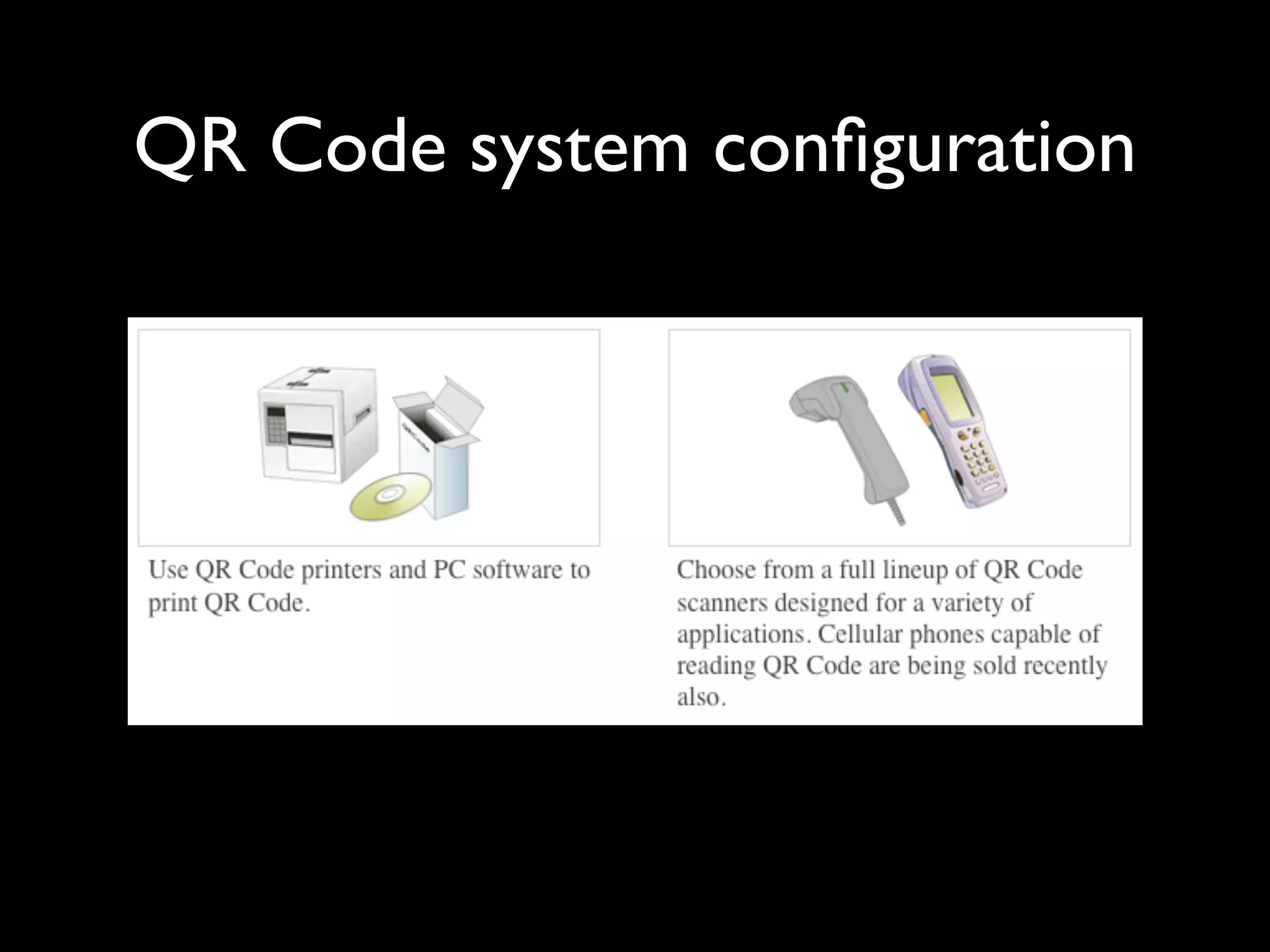 QR Code system conﬁguration
 