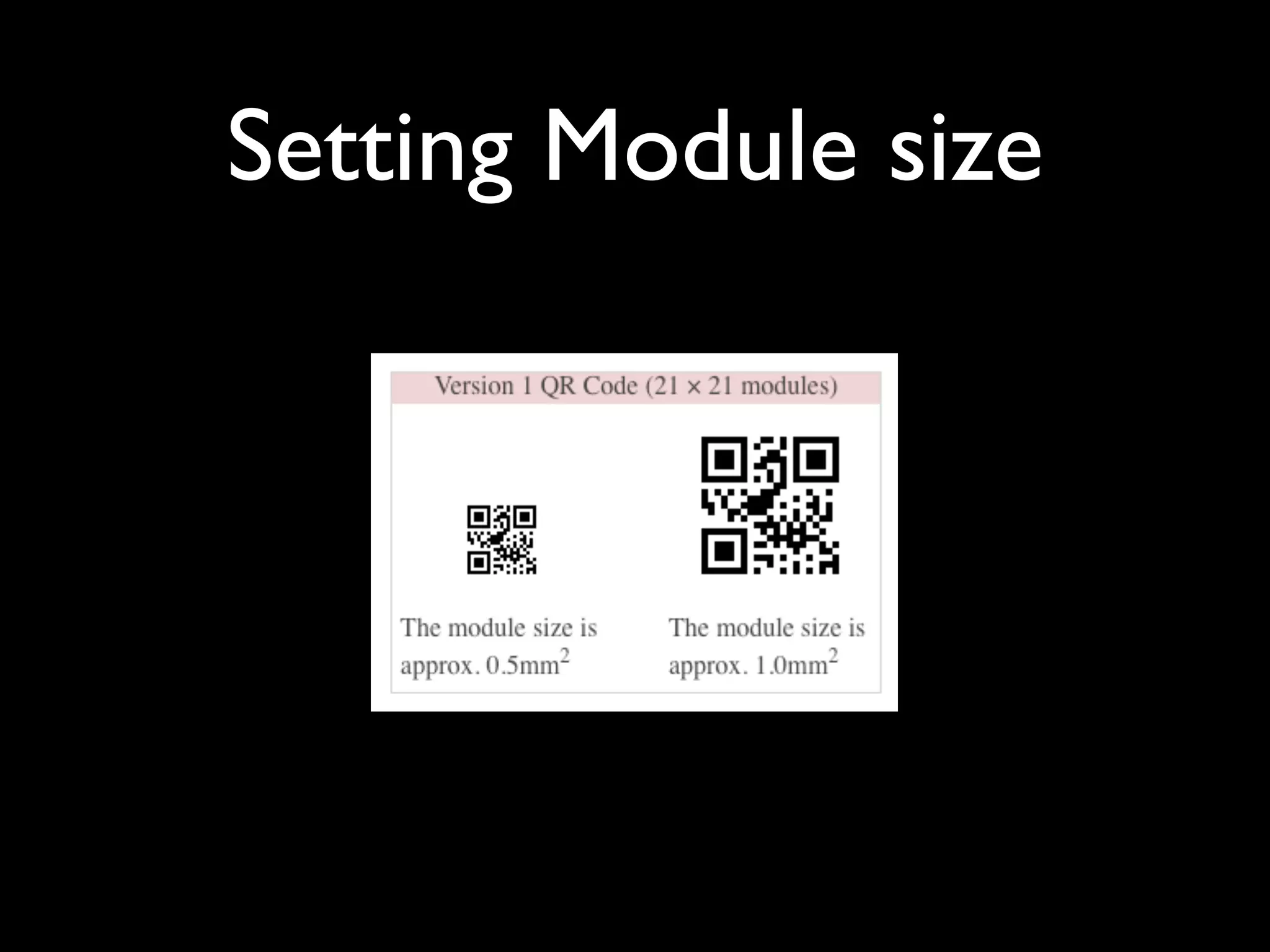 Setting Module size
 