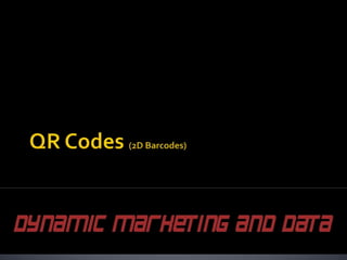 QR Codes (2D Barcodes) 