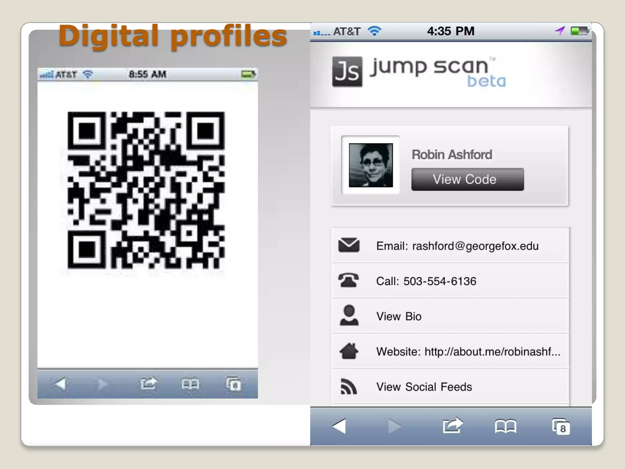 Digital profiles
 