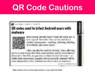 QR Code Cautions
 