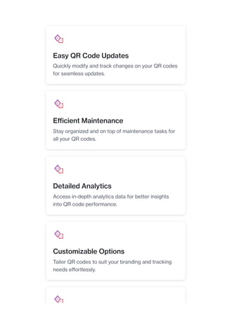 Efficiently manage QR codes for easy maintenance and tracking. | PDF