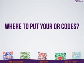 WHERE TO PUT YOUR QR CODES?
 