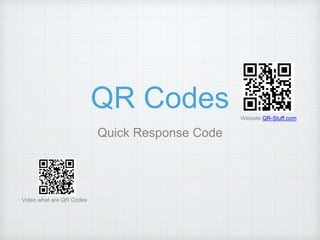 QR Codes
Quick Response Code
Video what are QR Codes
Website QR-Stuff.com
 