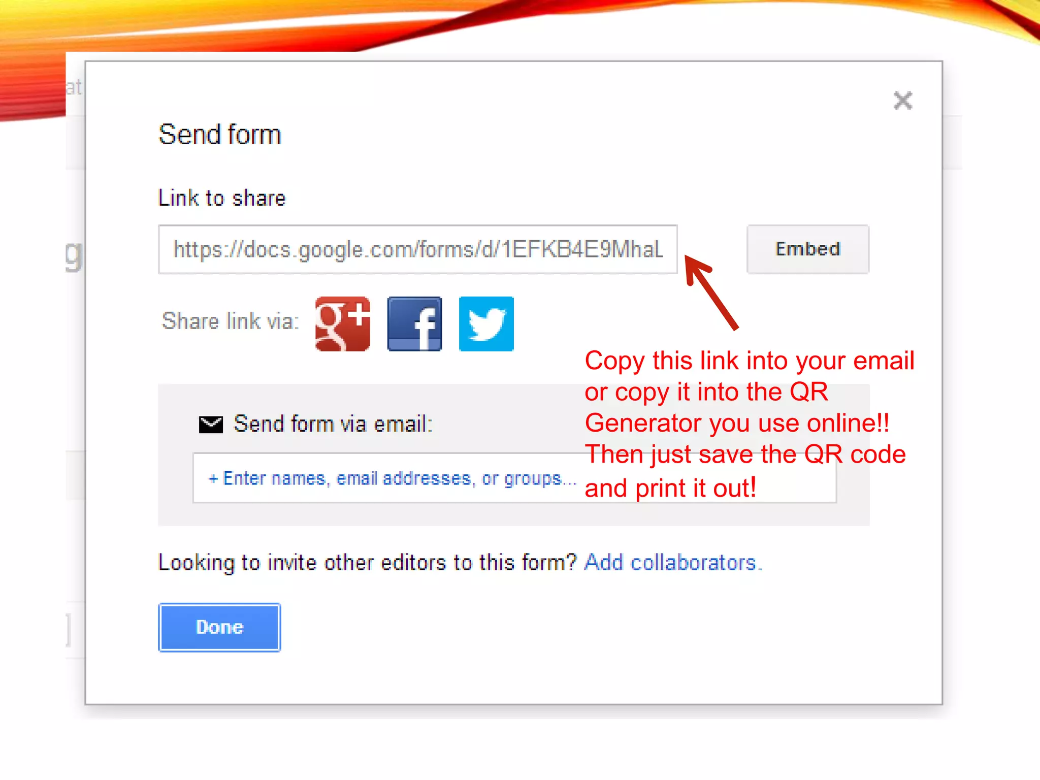 Copy this link into your email
or copy it into the QR
Generator you use online!!
Then just save the QR code
and print it out!
 