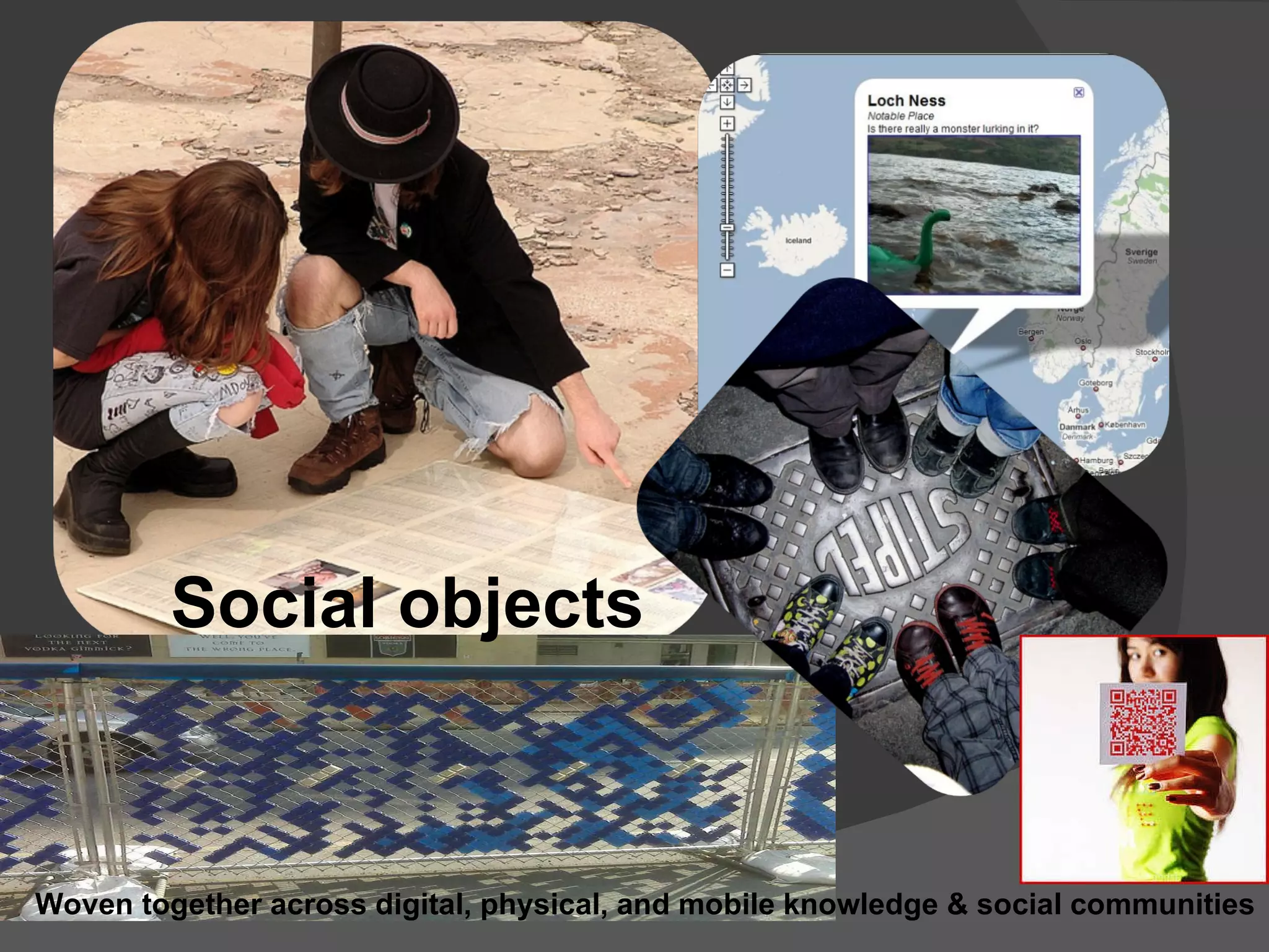 Social objects Woven together across digital, physical, and mobile knowledge & social communities 