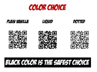 COLOR CHOICE
Plain vanilla liquid dotted
Black color is the safest choice