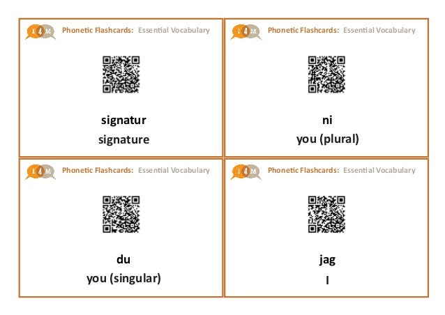 I4m Qr Codes Essential Vocabulary Swedish English