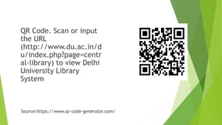 QR codes in libraries (By Gaurav Boudh) | PPTX