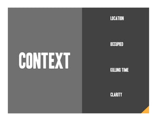 location
occupied
context Killing time
clarity