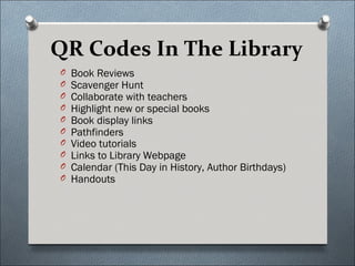 Qr Codes in the Library | PPT