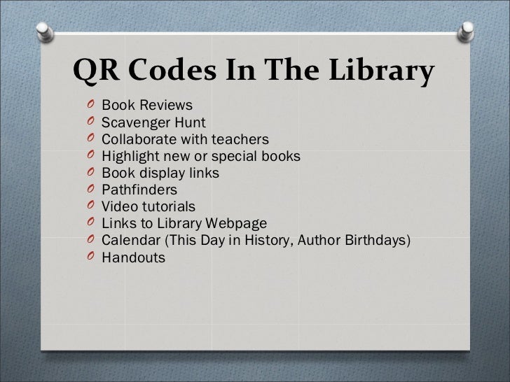 Qr Codes In The Library Qr Codes In The Library