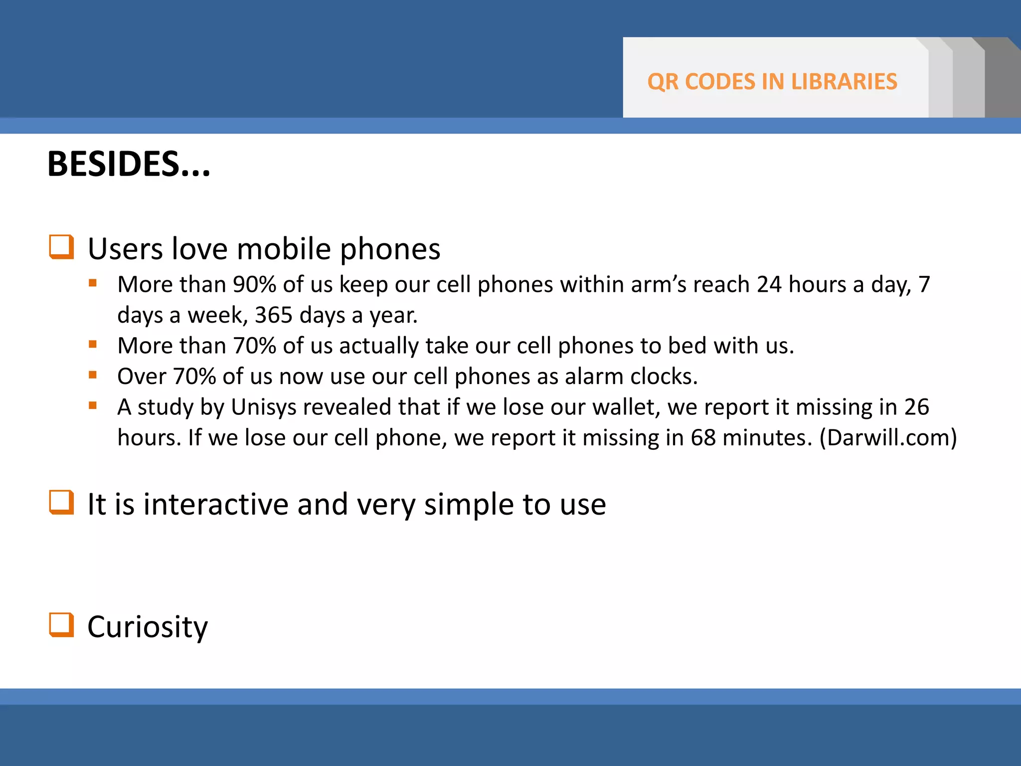 DIFFERENT APPLICATIONSPromotional landing pages and entry forms E-commerce shopping sites Product demos, videos and reviews Reservation systems Virtual business cards  Downloadable and scan-able coupons... 
