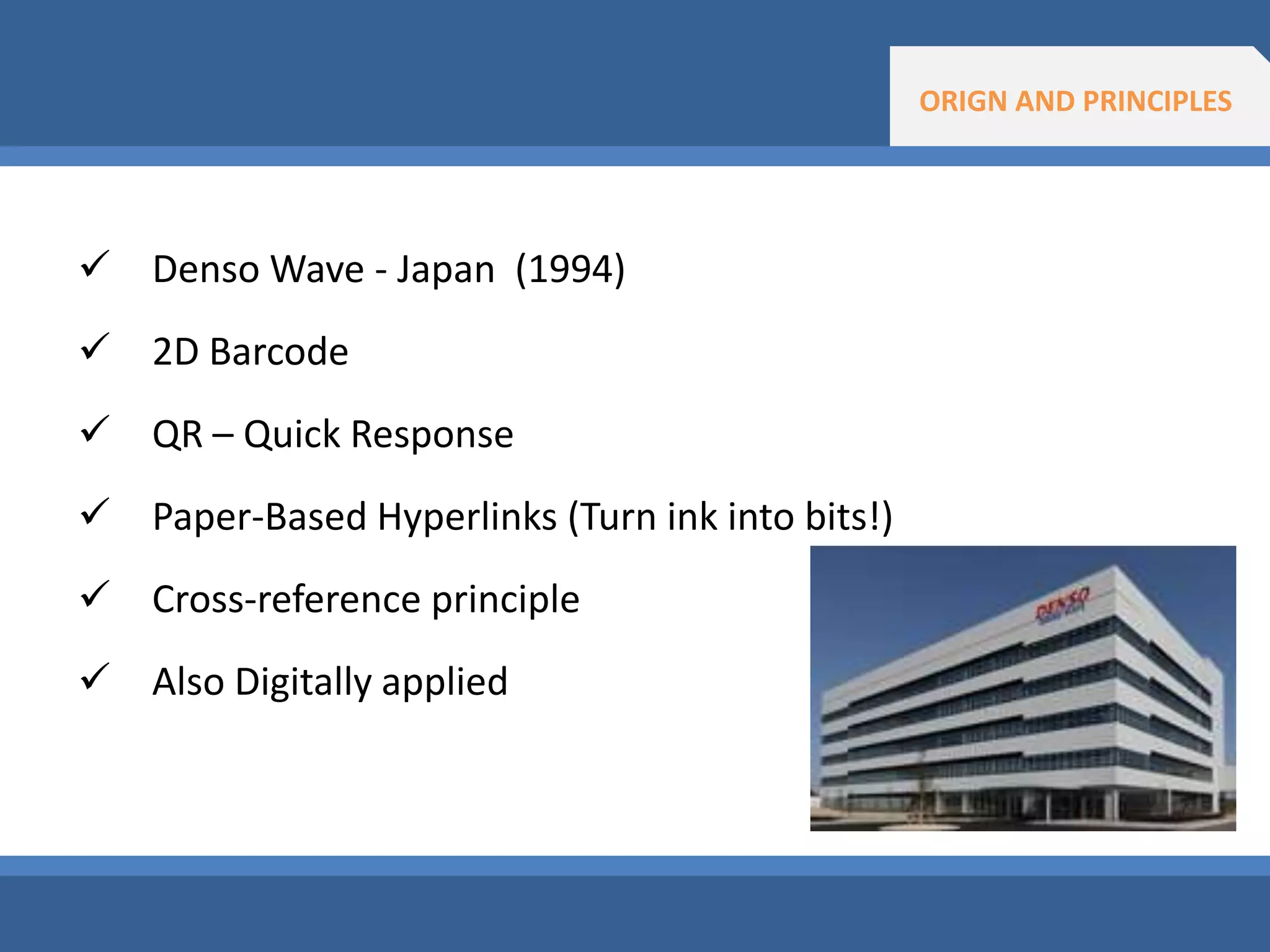 ORIGN AND PRINCIPLESDenso Wave - Japan  (1994)