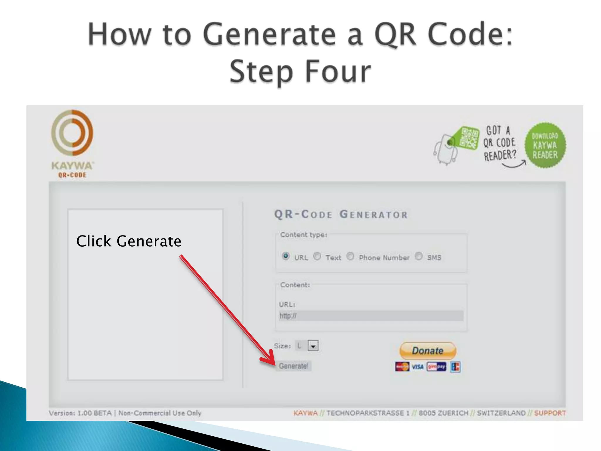 Click Generate 