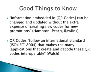 QR Codes presentation | PPTX