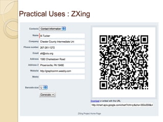 Practical Uses : ZXing
 