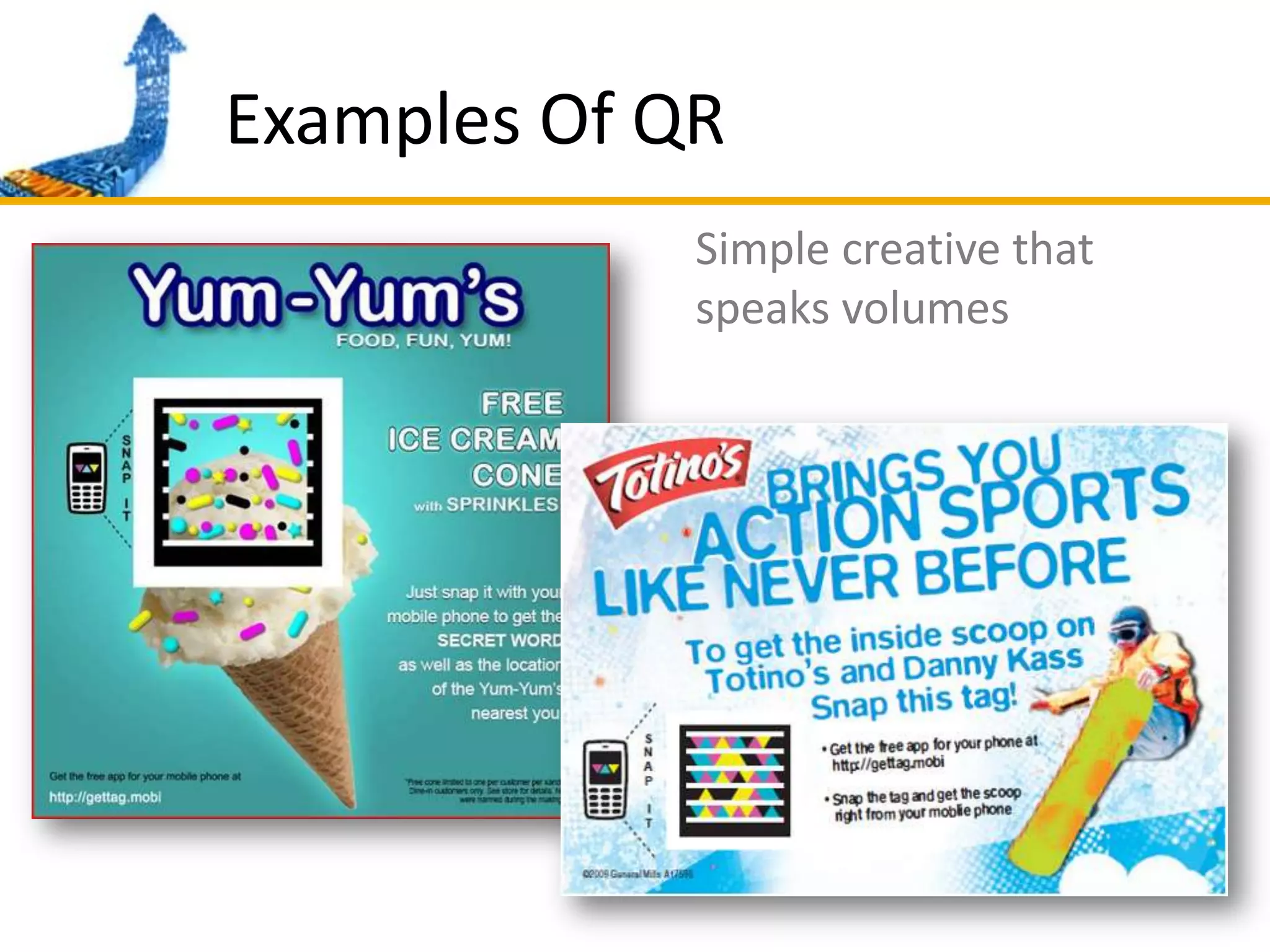 Examples Of QR	Simple creative that speaks volumes