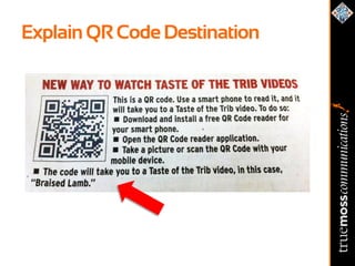 Explain QR Code Destination
 