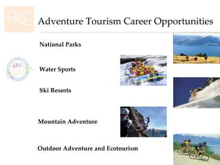 Adventure Tourism Career Opportunities Ski Resorts Outdoor Adventure and Ecotourism National Parks Water Sports Mountain Adventure 