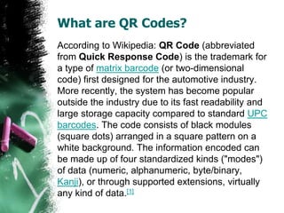 Q rious about qr codes | PPT