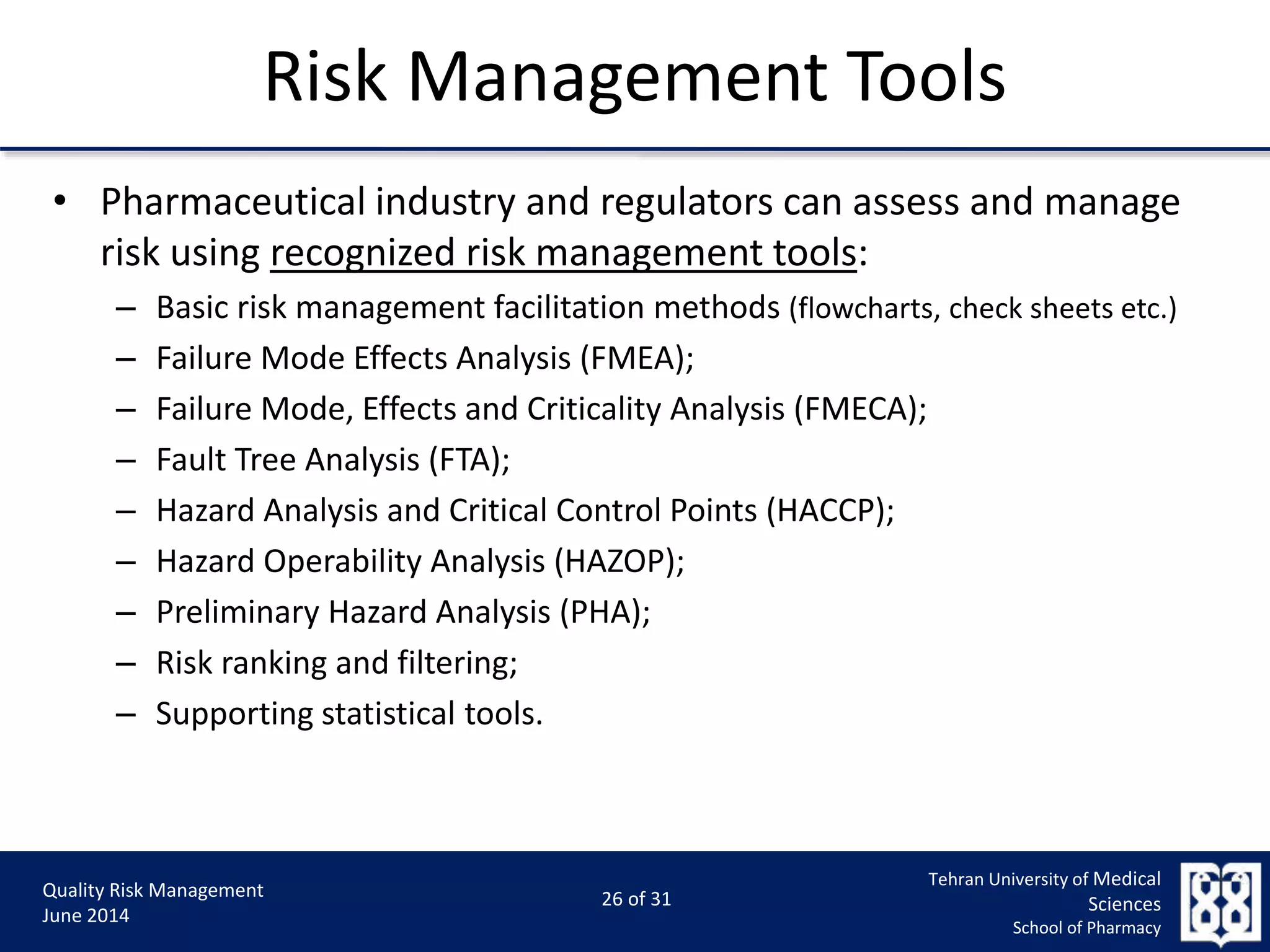Quality Risk Management | PPTX