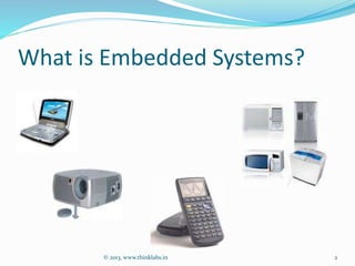 What is Embedded Systems?
© 2013, www.thinklabs.in 2
 