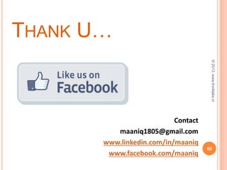 THANK U…
Contact
maaniq1805@gmail.com
www.linkedin.com/in/maaniq
www.facebook.com/maaniq
©2013,www.thinklabs.in
60
 