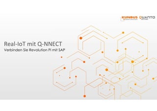 Real-IoT mit Q-NNECT
Verbinden Sie Revolution Pi mit SAP
 