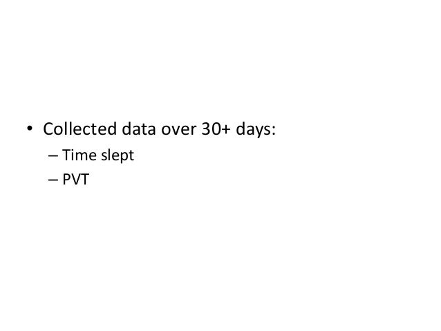 Sydney Quantified Self (November 2013) - The Sleep Performance Formula