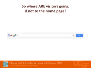 So 
where 
ARE 
visitors 
going, 
if 
not 
to 
the 
home 
page? 
 