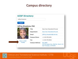 Campus 
directory 
 