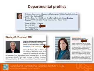Departmental 
profiles 
 