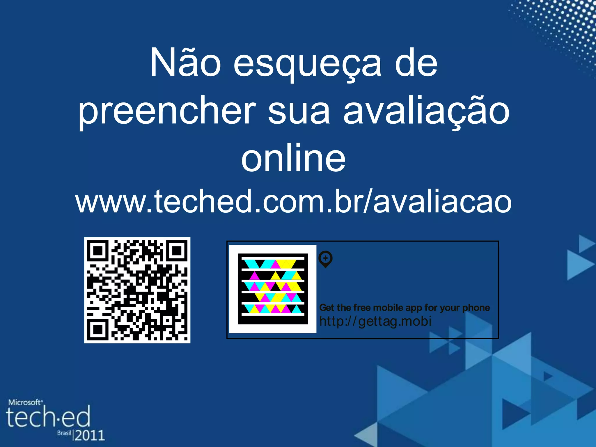 ObrigatorioNãoesqueça de preenchersuaavaliação onlinewww.teched.com.br/avaliacao