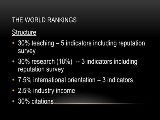 QS and THE subject rankings compared.pptx
