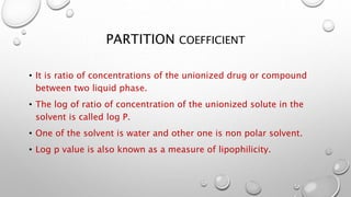 Partition Ration QSAR presentation | PPTX