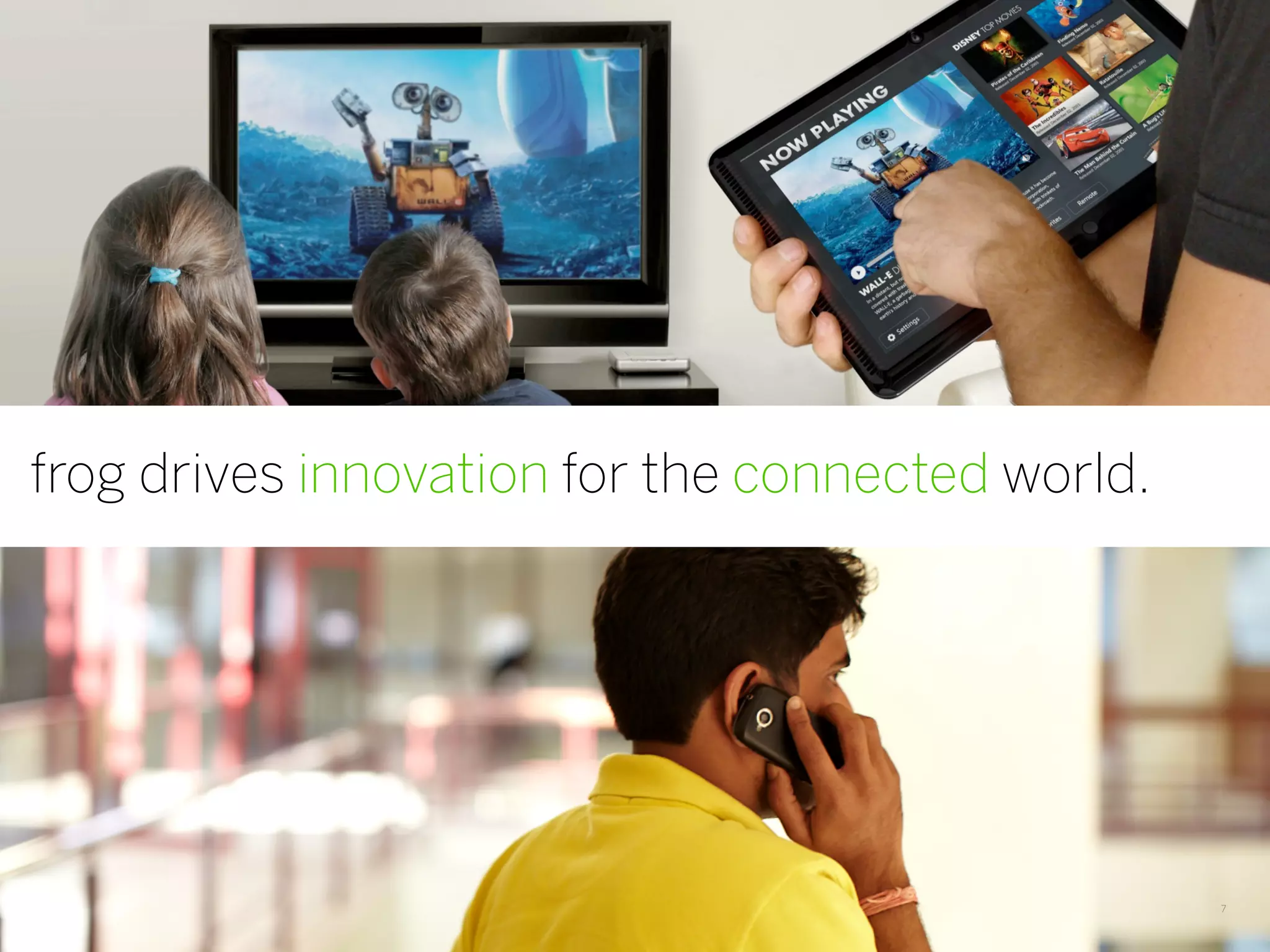 frog drives innovation for the connected world.




                                                      7
                                                  3
 