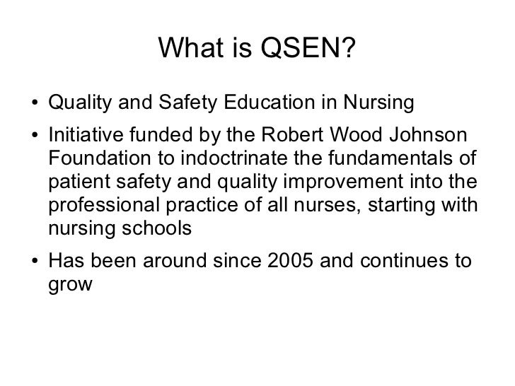 QSEN It's not just for nursing school