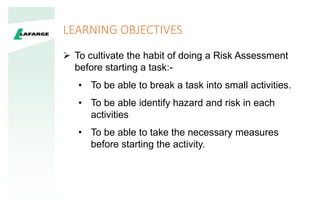 Learning Objectives For Risks Risk Based Approach | PPSX