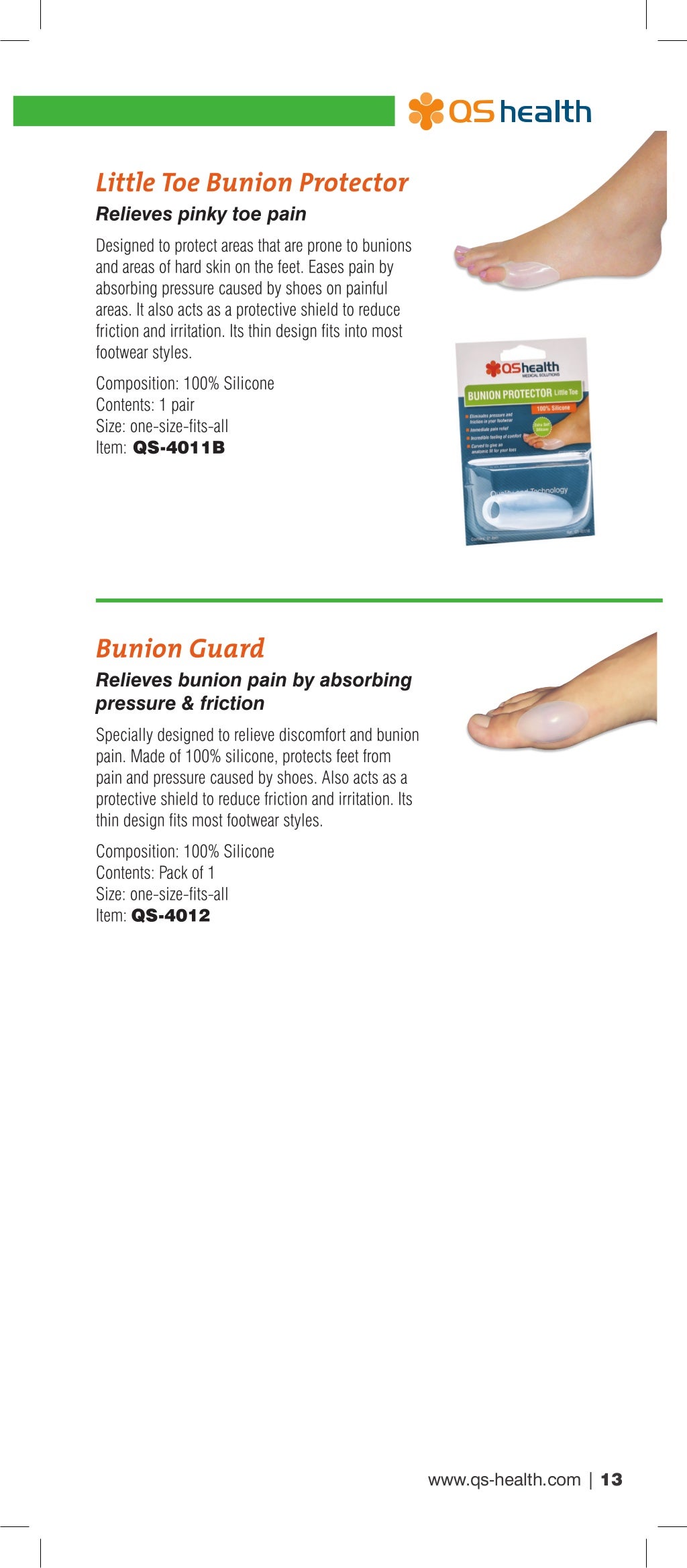 Qs health Foot Care Product 2014 catalog