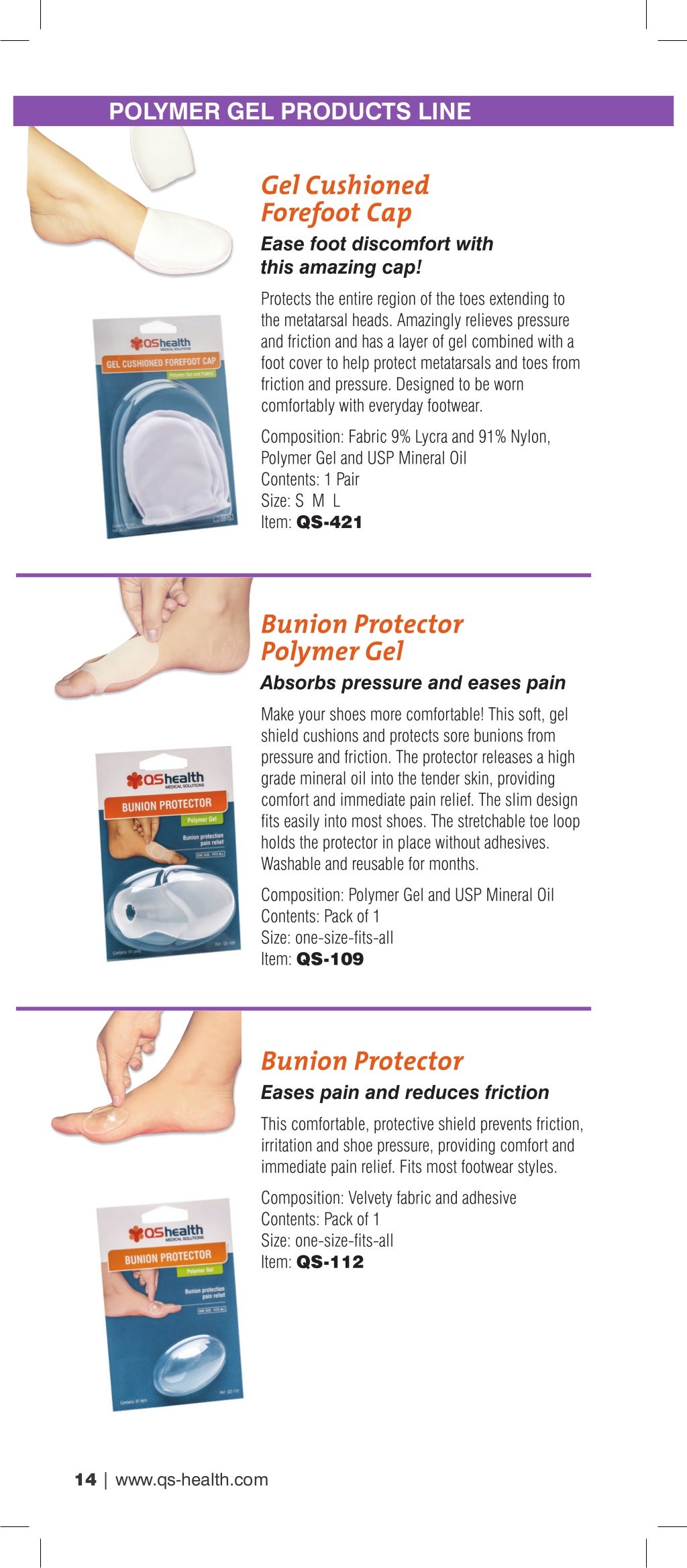Qs health Foot Care Product 2014 catalog
