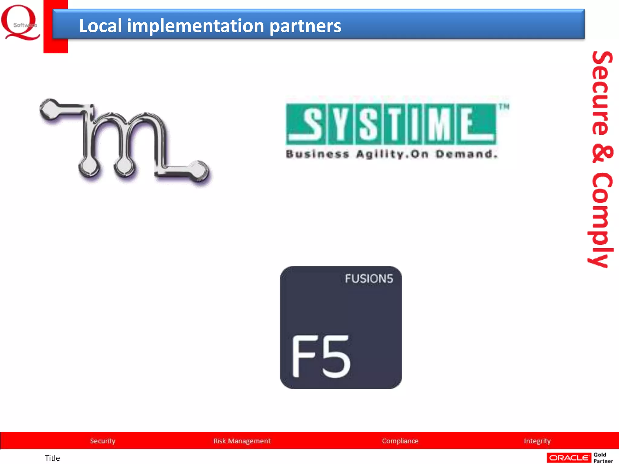 Local implementation partners




Title
 