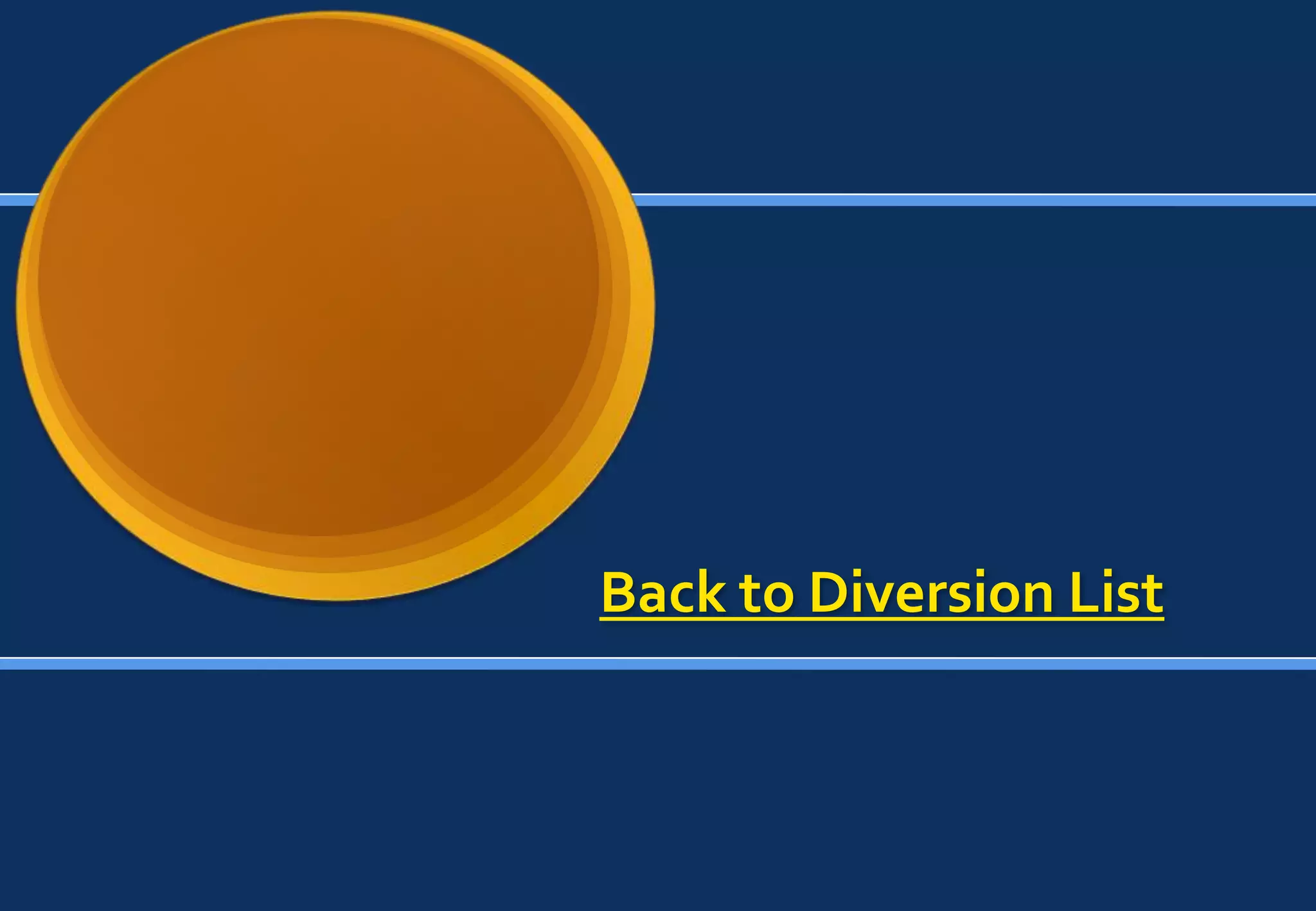 Back to Diversion List
 