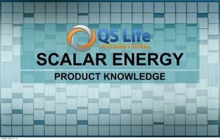 SCALAR ENERGY
                          PRODUCT KNOWLEDGE




Tuesday, August 21, 12
 