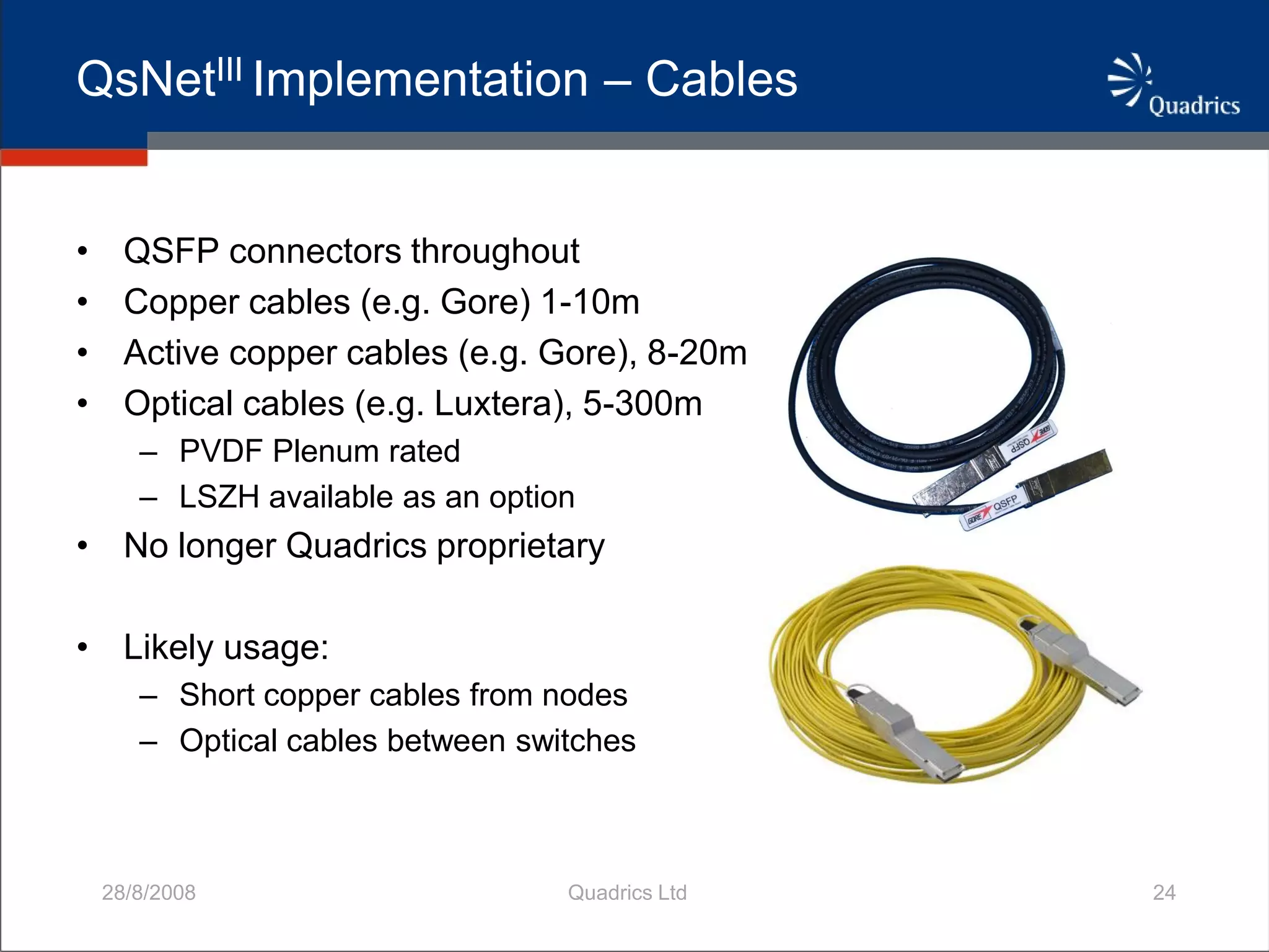 QsNetIII Adaptively Routed Network For HPC