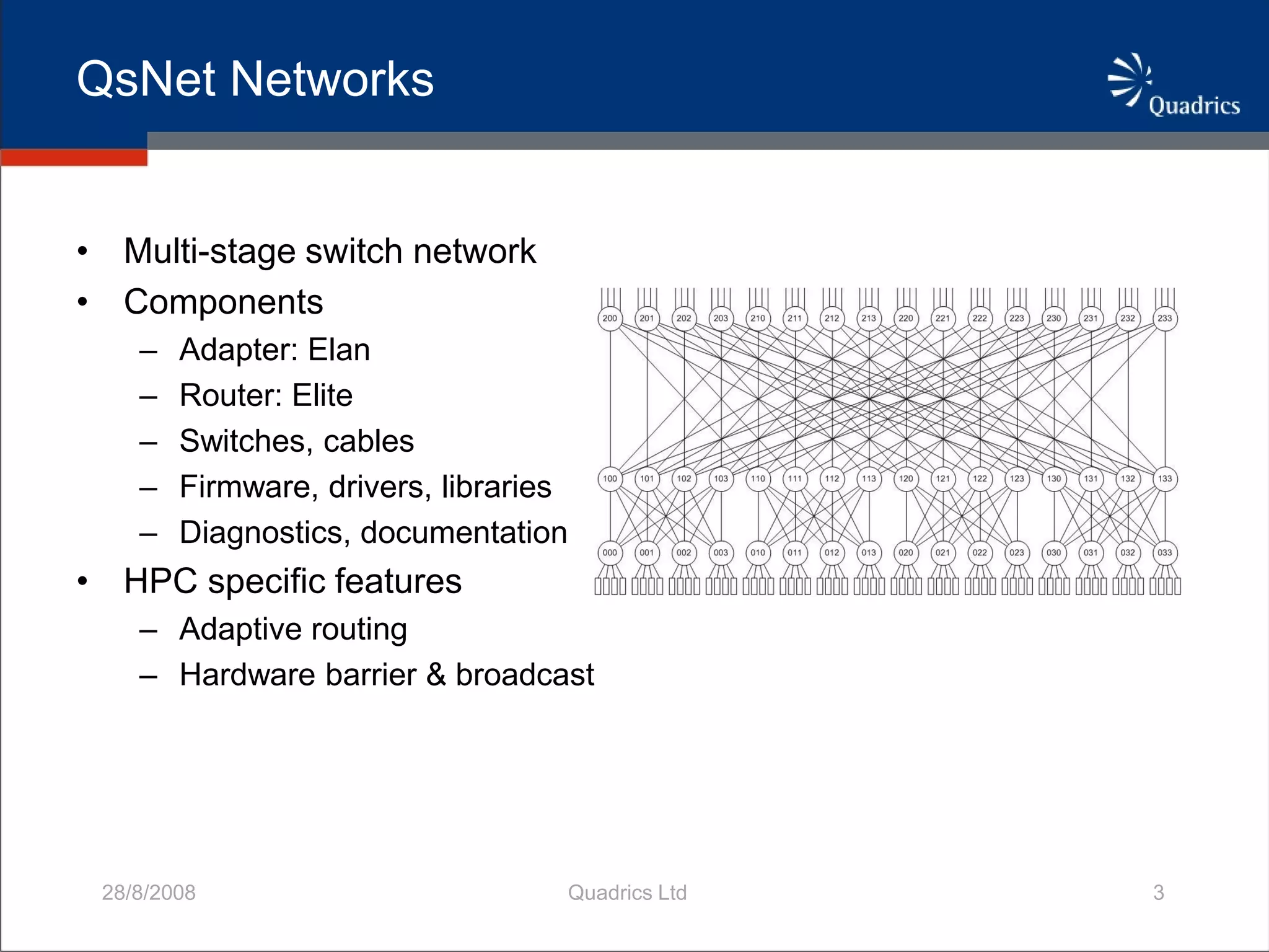 QsNetIII Adaptively Routed Network For HPC
