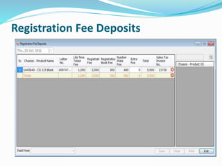 Registration Fee Deposits
 