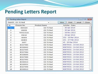 Pending Letters Report
 
