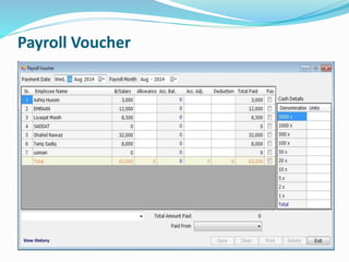 Payroll Voucher
 